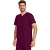 Healing Hands Mens Scrub Top V-Neck with 1 Pocket & 360° Stretch Fabric HH758(Wine)