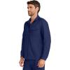 Healing Hands Scrub Jacket for Men Zip Front Utility Jacket with 4 Pockets HH361(Navy)