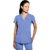 Healing Hands Scrub Top for Women Sonia Top with 3 Pockets Moisture Wicking, 360° Stretch & Recycled Fibers – 2274(Ceil)