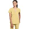 Healing Hands Scrub Top for Women Sonia Top with 3 Pockets Moisture Wicking, 360° Stretch & Recycled Fibers – 2274(Sunray Yellow)
