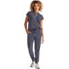 Healing Hands Women Medical Scrub Top Sandy Top with 2 Pockets, Moisture Wicking, 360° Stretch and Recycled Fiber – 2286(Pewter)