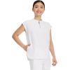 Healing Hands Women Medical Scrub Top Sandy Top with 2 Pockets, Moisture Wicking, 360° Stretch and Recycled Fiber – 2286(White)