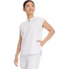 Healing Hands Women Medical Scrub Top Sandy Top with 2 Pockets, Moisture Wicking, 360° Stretch and Recycled Fiber – 2286(White)