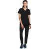 Healing Hands Women’s Medical Scrub Top Skyler with 2 Pockets Moisture Wicking, 360° Stretch & Recycled Fiber – 2285(Black)
