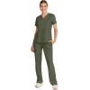 Healing Hands Women’s Tops V-Neck Scrub Top Tuck-in with Welt Chest Pocket HH755(Olive)