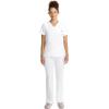 Healing Hands Women’s Tops V-Neck Scrub Top Tuck-in with Welt Chest Pocket HH755(White Gardenia)