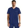 Healing Hands Men’s Medical Scrub Top Spencer with 1 Pocket, Moisture Wicking, 360° Stretch & Recycled Fibers – 2381(Navy)