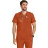 Healing Hands Mens Scrub Top V-Neck with 1 Pocket & 360° Stretch Fabric HH758(Warm Sunrise)