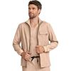 Healing Hands Scrub Jacket for Men Zip Front Utility Jacket with 4 Pockets HH361(Desert Taupe)