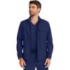 Healing Hands Scrub Jacket for Men Zip Front Utility Jacket with 4 Pockets HH361(Navy)