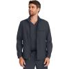 Healing Hands Scrub Jacket for Men Zip Front Utility Jacket with 4 Pockets HH361(Pewter)