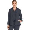Healing Hands Scrub Jackets for Woman Zip-Front Utility Jacket with 4 Pockets HH360(Pewter)