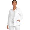 Healing Hands Scrub Jackets for Woman Zip-Front Utility Jacket with 4 Pockets HH360(White Gardenia)
