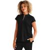 Healing Hands Women Medical Scrub Top Sandy Top with 2 Pockets, Moisture Wicking, 360° Stretch and Recycled Fiber – 2286(Black)
