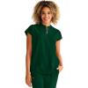 Healing Hands Women Medical Scrub Top Sandy Top with 2 Pockets, Moisture Wicking, 360° Stretch and Recycled Fiber – 2286(Dark Pine)