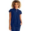Healing Hands Women Medical Scrub Top Sandy Top with 2 Pockets, Moisture Wicking, 360° Stretch and Recycled Fiber – 2286(Navy)