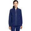Healing Hands Women’s Carly Collar Scrub Jacket Ribbed Knit Collar, Moisture Wicking, 360° Stretch, Recycled Fibers – 5068(Navy)
