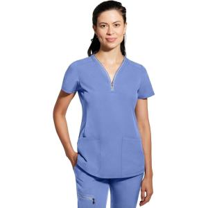 Healing Hands Scrub Top for Women Sonia Top with 3 Pockets Moisture Wicking, 360° Stretch & Recycled Fibers – 2274(Ceil)