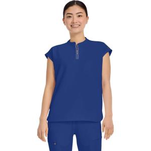 Healing Hands Women Medical Scrub Top Sandy Top with 2 Pockets, Moisture Wicking, 360° Stretch and Recycled Fiber – 2286(Galaxy Blue)