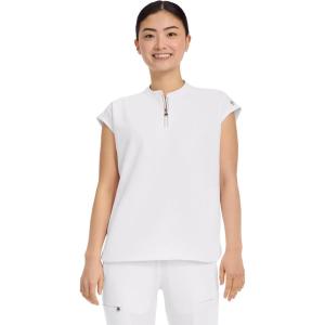 Healing Hands Women Medical Scrub Top Sandy Top with 2 Pockets, Moisture Wicking, 360° Stretch and Recycled Fiber – 2286(White)