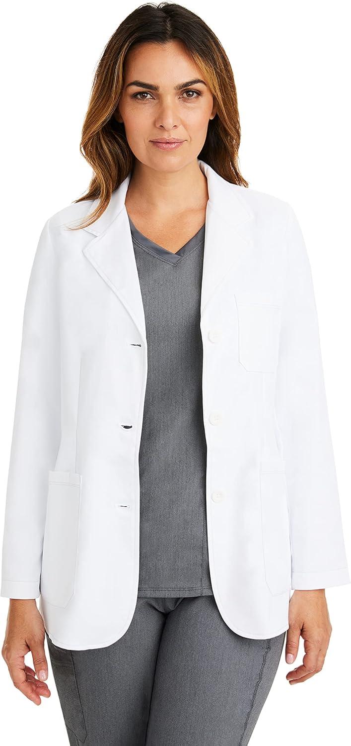 imageHealing Hands Lab Coat for Mens Luke Labcoat With 5 Pockets amp 2way Stretch Fabric 5151White