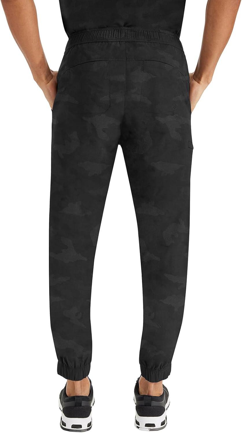 imageHealing Hands Mens Scrub Jogger Pants Drew Camo Bottoms Featuring Moisture Wicking Quick Dry amp 360 Stretch 9360Black