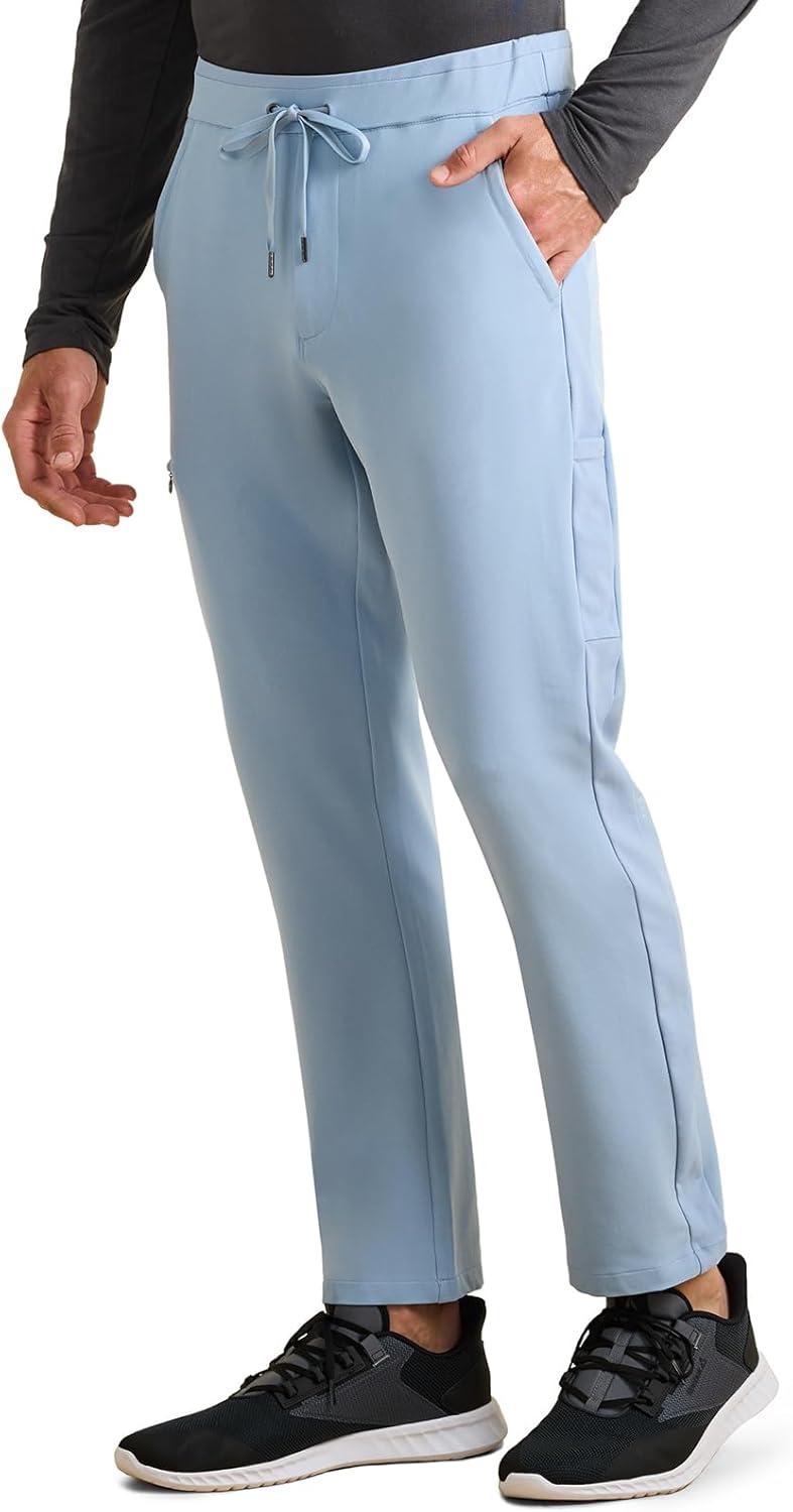 imageHealing Hands Mens Scrub Pant Nash Pant with 6 Pockets Moisture Wicking 360 Stretch amp Recycled Poly HH101Icy Blue