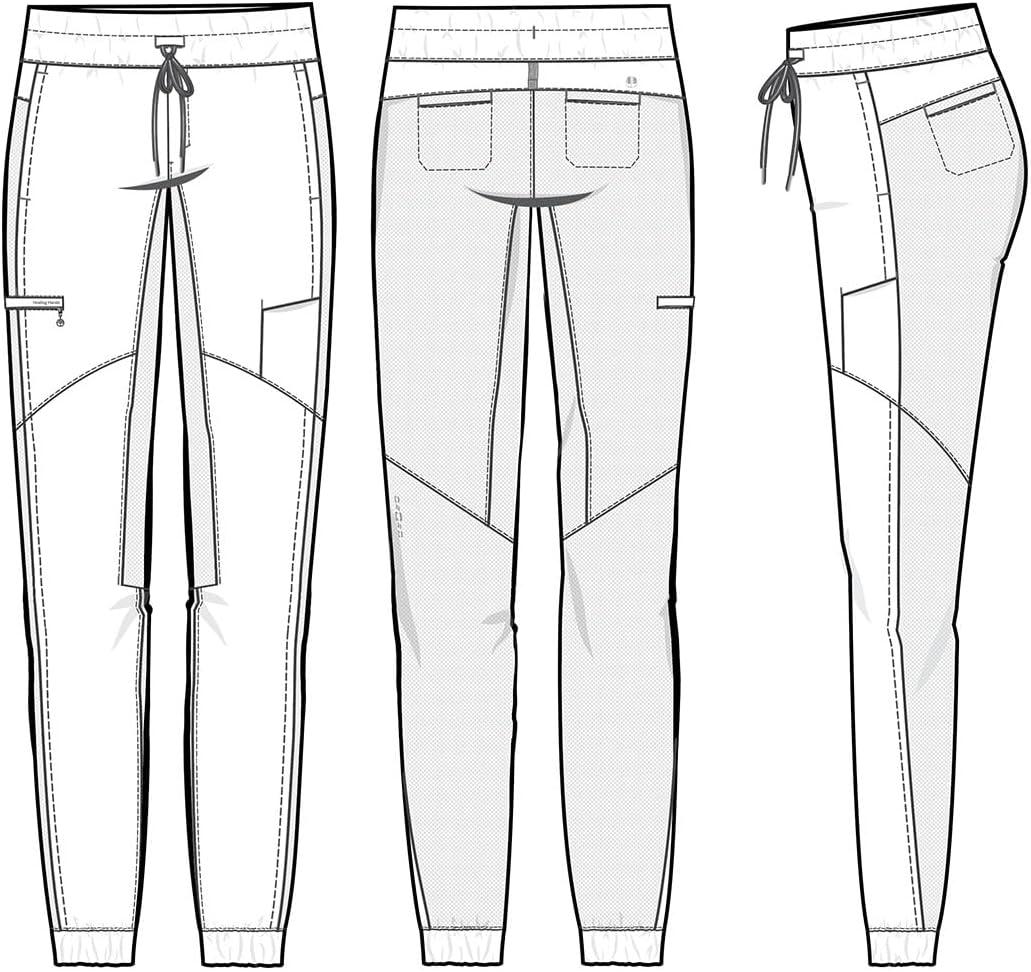imageHealing Hands Mens Scrub Pant Nolen Jogger with 6 Pocket Moisture Wicking 360 Stretch amp Recycled Fibers 9172Ceil