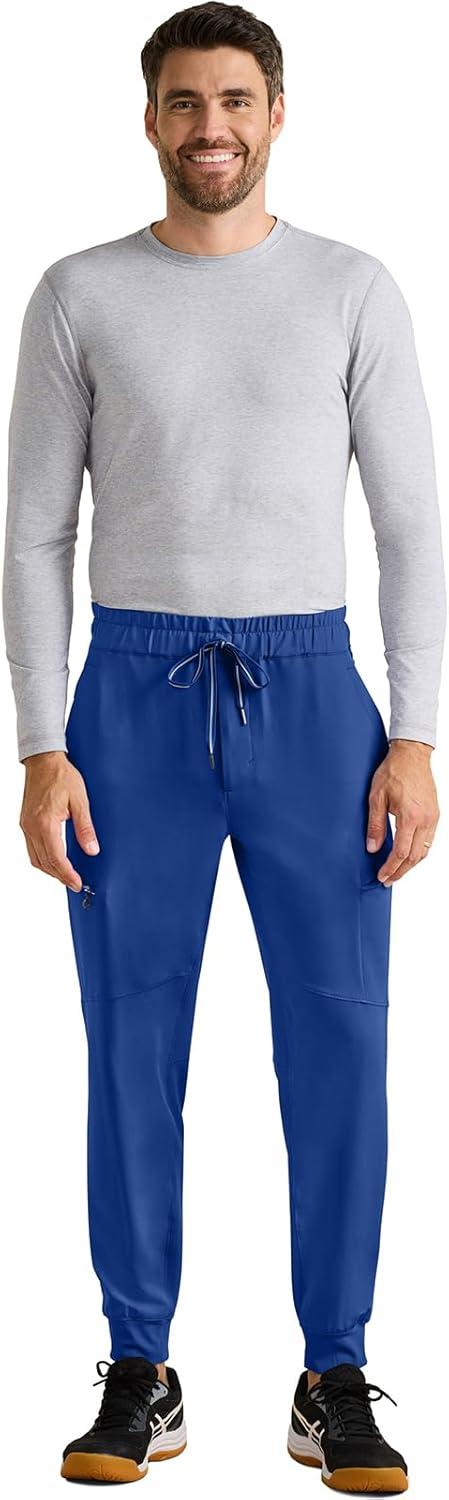 imageHealing Hands Mens Scrub Pant Nolen Jogger with 6 Pocket Moisture Wicking 360 Stretch amp Recycled Fibers 9172Royal