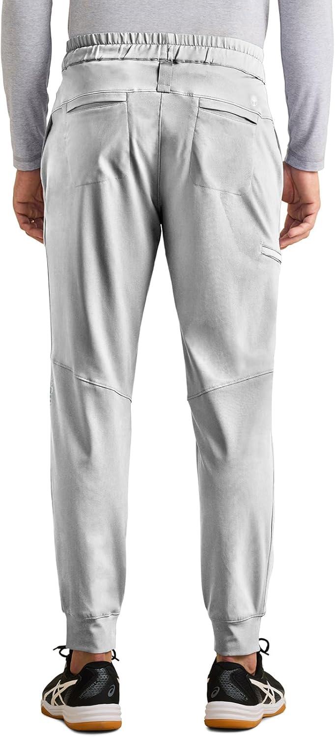 imageHealing Hands Mens Scrub Pant Nolen Jogger with 6 Pocket Moisture Wicking 360 Stretch amp Recycled Fibers 9172Silver Stone