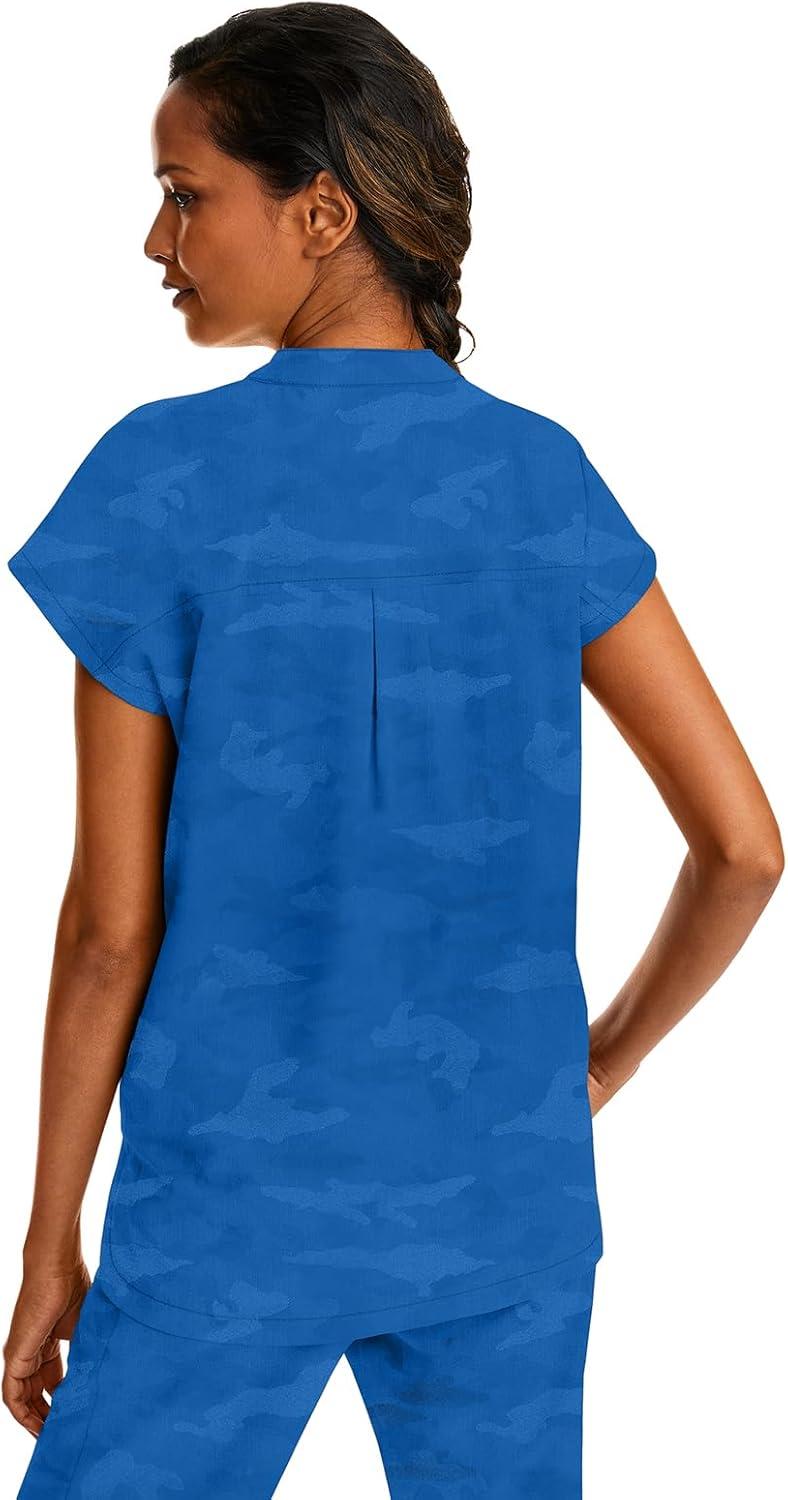 imageHealing Hands Scrub Top for Women Modern Fit Tee with 2 Pockets Moisture Wicking 360 Stretch and Quick Dry Fabric 2352Royal