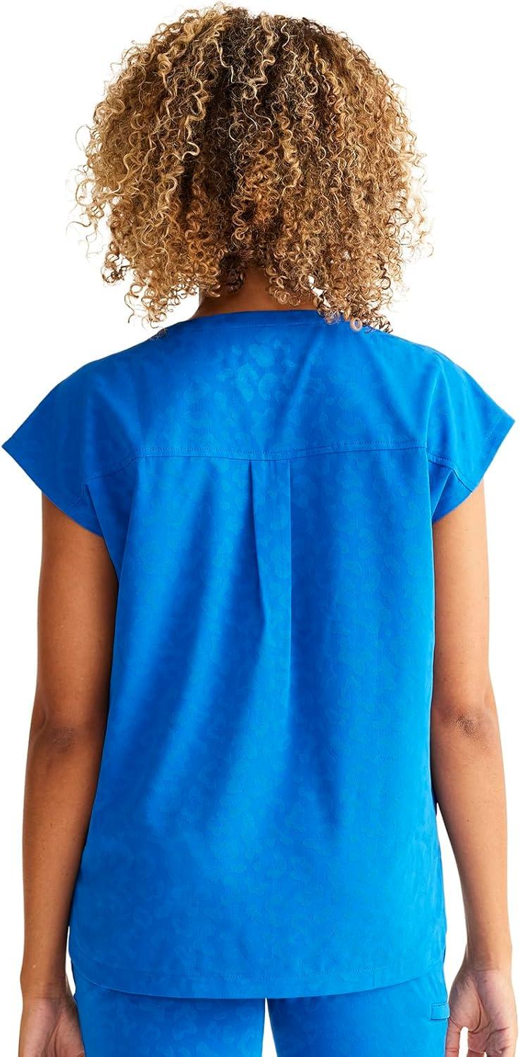 imageHealing Hands Scrubs for Women Jayden Scrub Top with 2 Pockets Round Neck Moisture Wicking and 360 Stretch Fabric HH602Royal