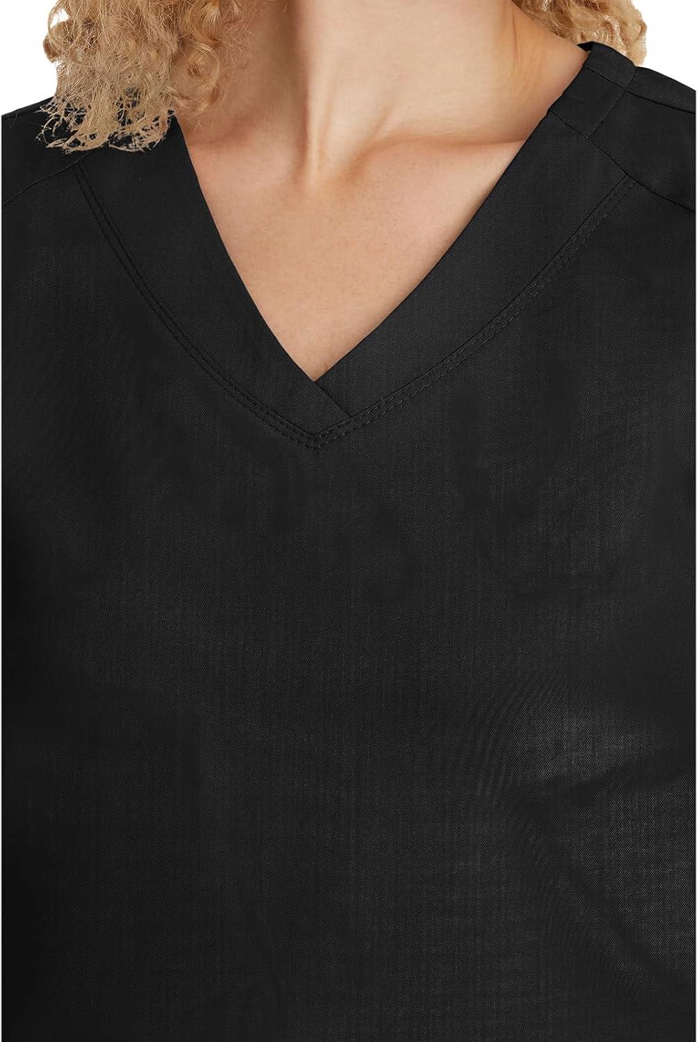 imageHealing Hands Scrubs for Women Jill Scrub Top VNeck Modern Fit with 2 Patch Pockets and 2Way Stretch Fabric 2320Black