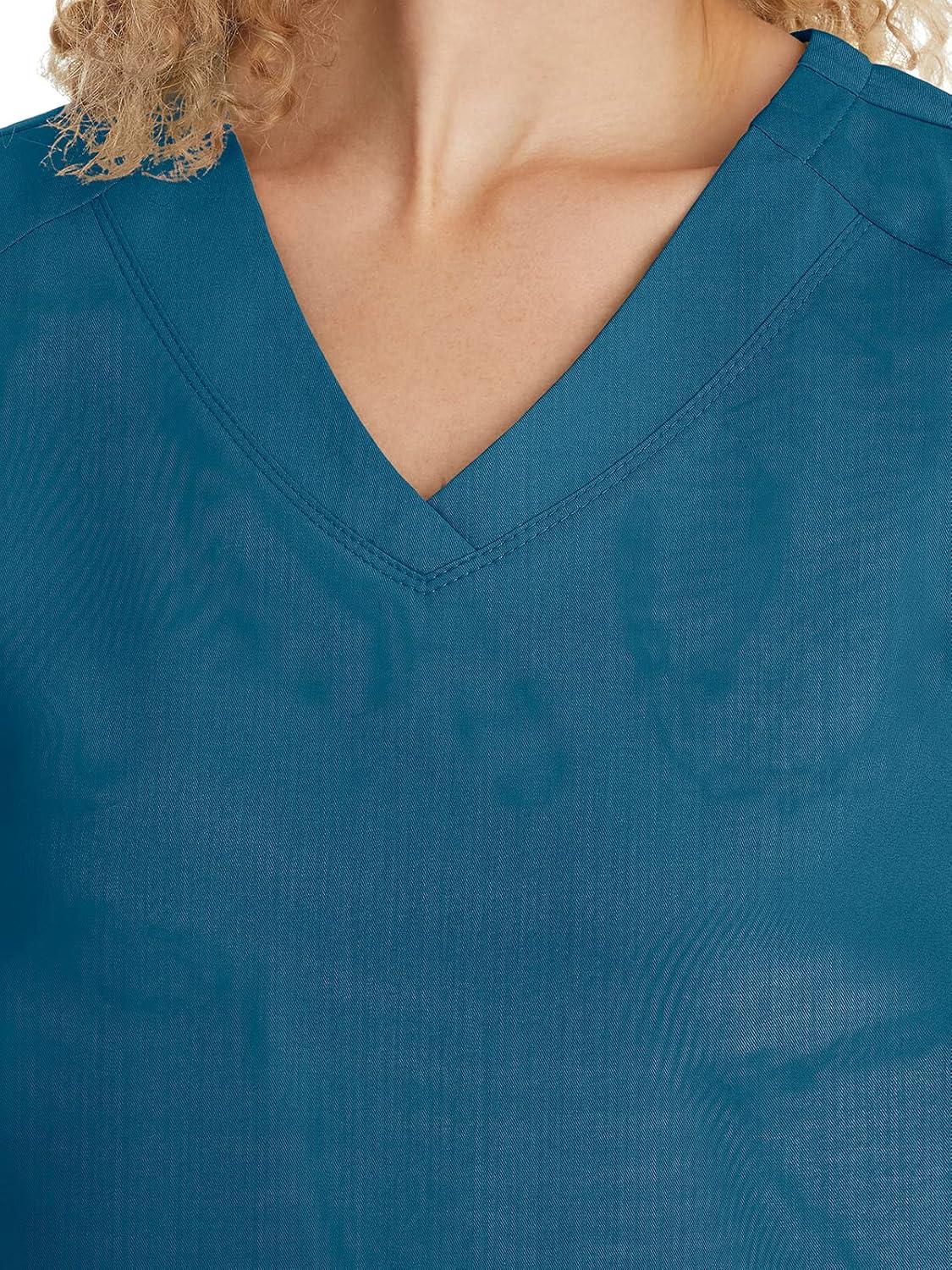 imageHealing Hands Scrubs for Women Jill Scrub Top VNeck Modern Fit with 2 Patch Pockets and 2Way Stretch Fabric 2320Caribbean
