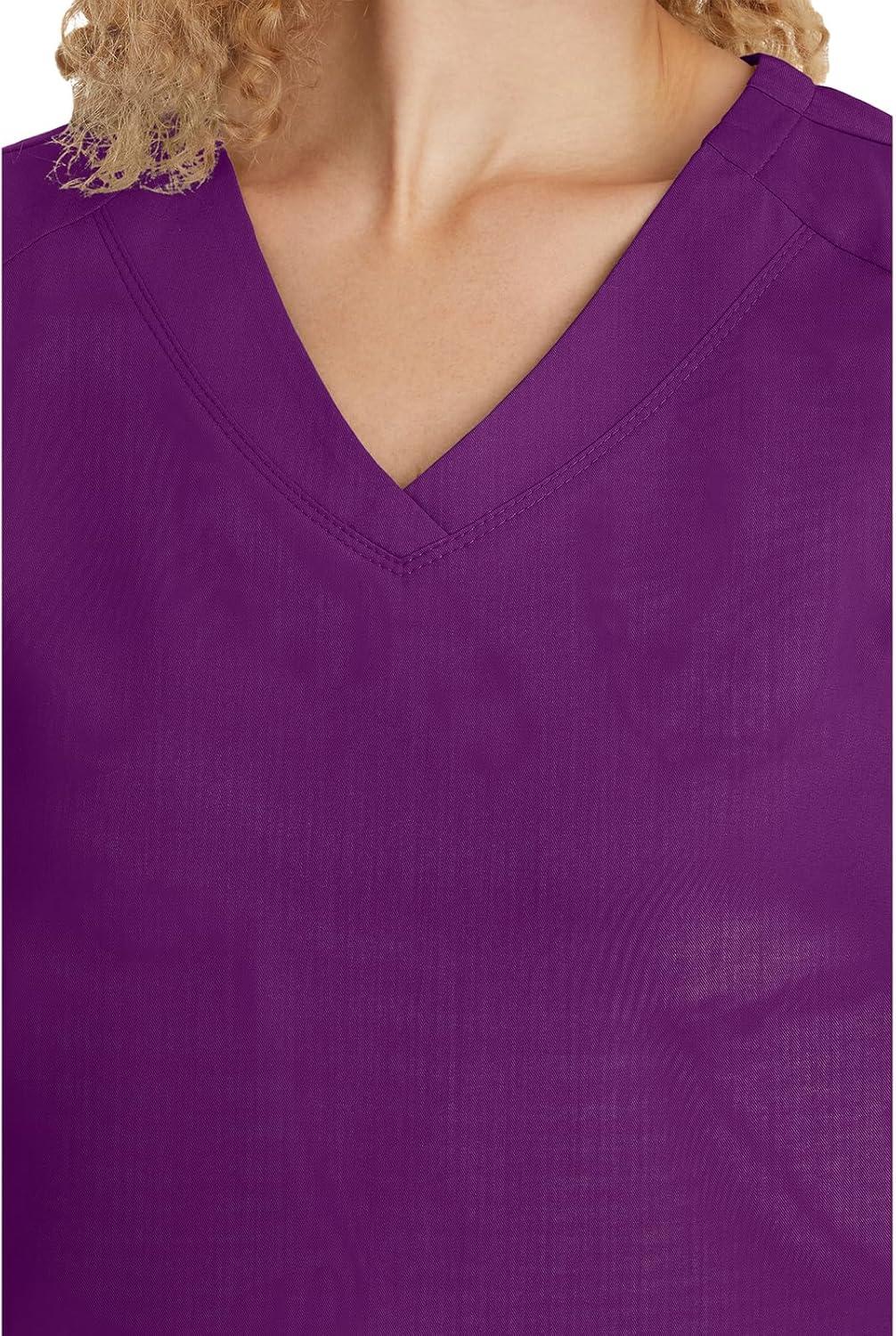 imageHealing Hands Scrubs for Women Jill Scrub Top VNeck Modern Fit with 2 Patch Pockets and 2Way Stretch Fabric 2320Eggplant