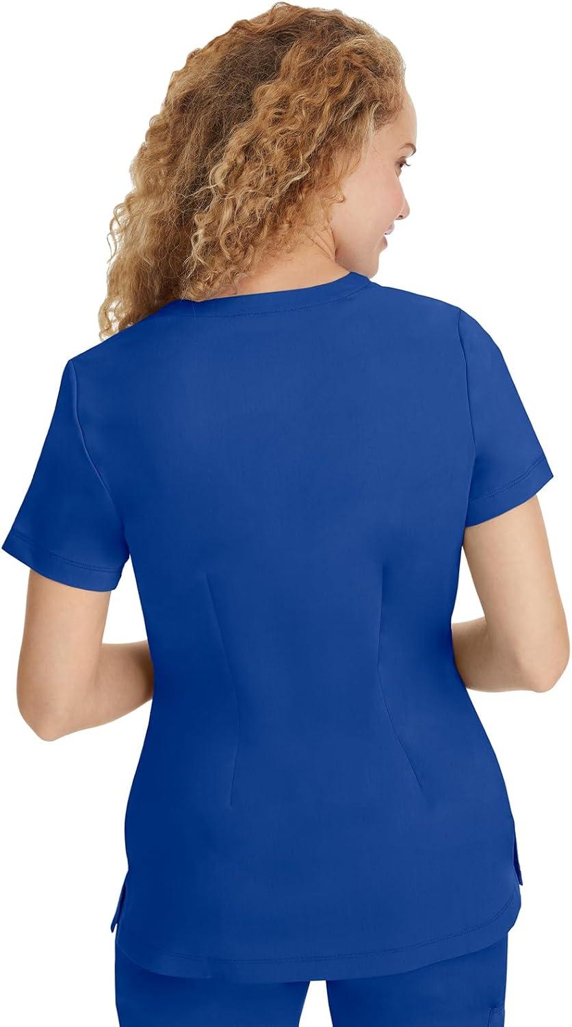 imageHealing Hands Scrubs for Women Jill Scrub Top VNeck Modern Fit with 2 Patch Pockets and 2Way Stretch Fabric 2320Galaxy Blue