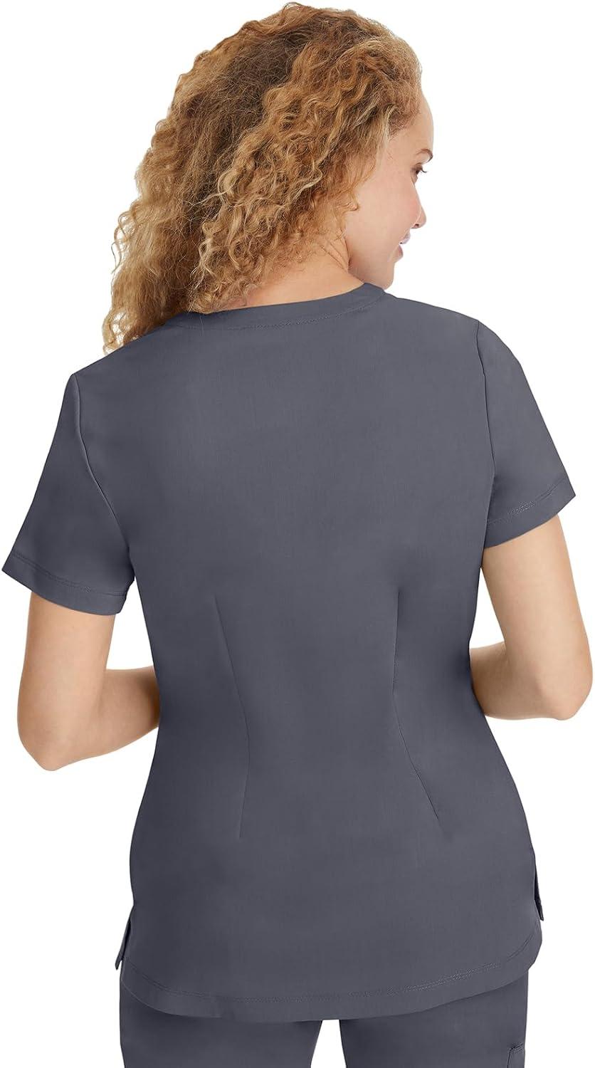 imageHealing Hands Scrubs for Women Jill Scrub Top VNeck Modern Fit with 2 Patch Pockets and 2Way Stretch Fabric 2320Pewter