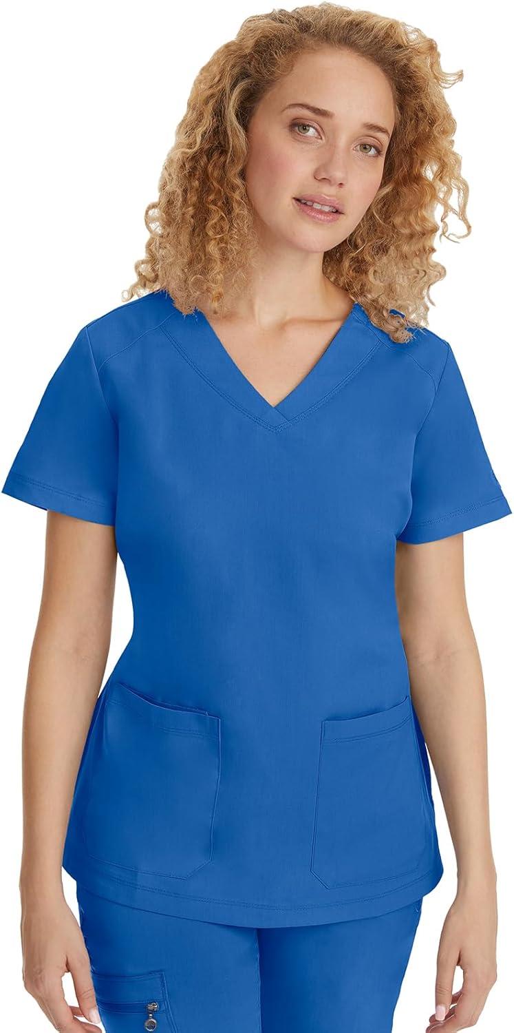 imageHealing Hands Scrubs for Women Jill Scrub Top VNeck Modern Fit with 2 Patch Pockets and 2Way Stretch Fabric 2320Royal