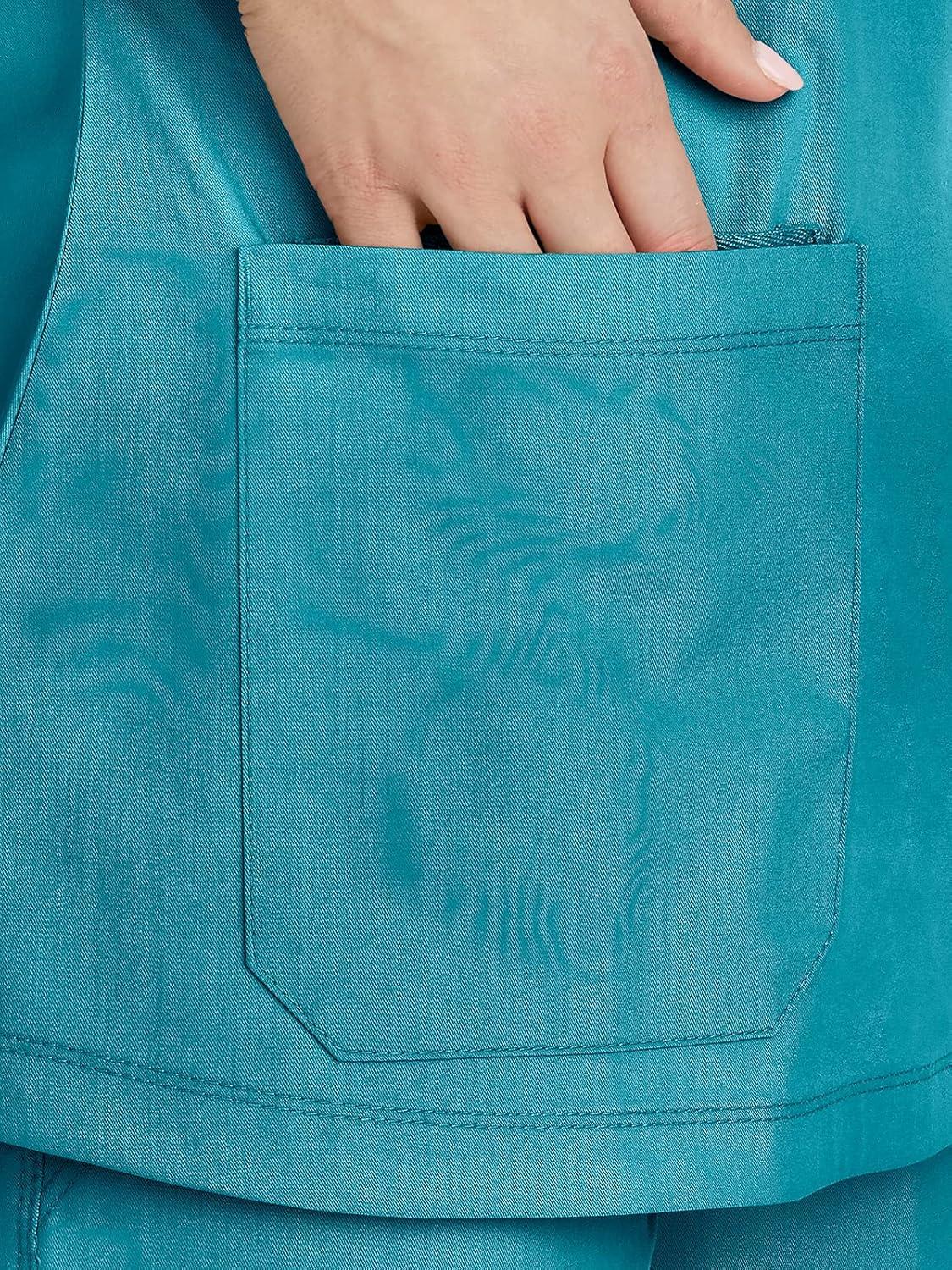 imageHealing Hands Scrubs for Women Jill Scrub Top VNeck Modern Fit with 2 Patch Pockets and 2Way Stretch Fabric 2320Teal