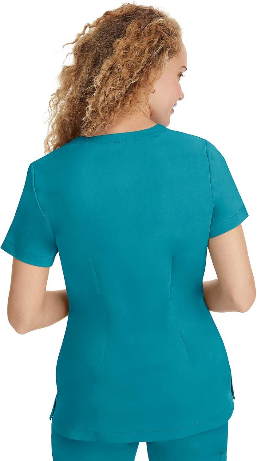 imageHealing Hands Scrubs for Women Jill Scrub Top VNeck Modern Fit with 2 Patch Pockets and 2Way Stretch Fabric 2320Teal