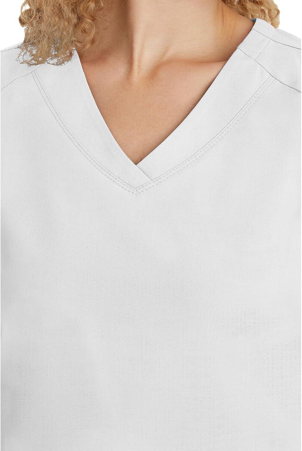 imageHealing Hands Scrubs for Women Jill Scrub Top VNeck Modern Fit with 2 Patch Pockets and 2Way Stretch Fabric 2320White
