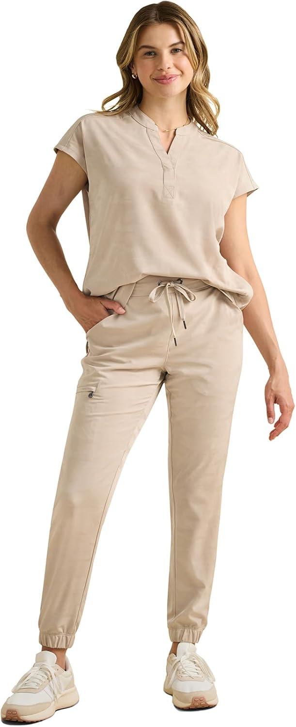 imageHealing Hands Scrubs for Women Jogger Camo Pant Tate 5 Pockets Moisture Wicking Easy Care 360 Stretch Quick Dry 9350Khaki