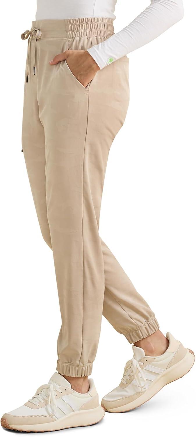 imageHealing Hands Scrubs for Women Jogger Camo Pant Tate 5 Pockets Moisture Wicking Easy Care 360 Stretch Quick Dry 9350Khaki