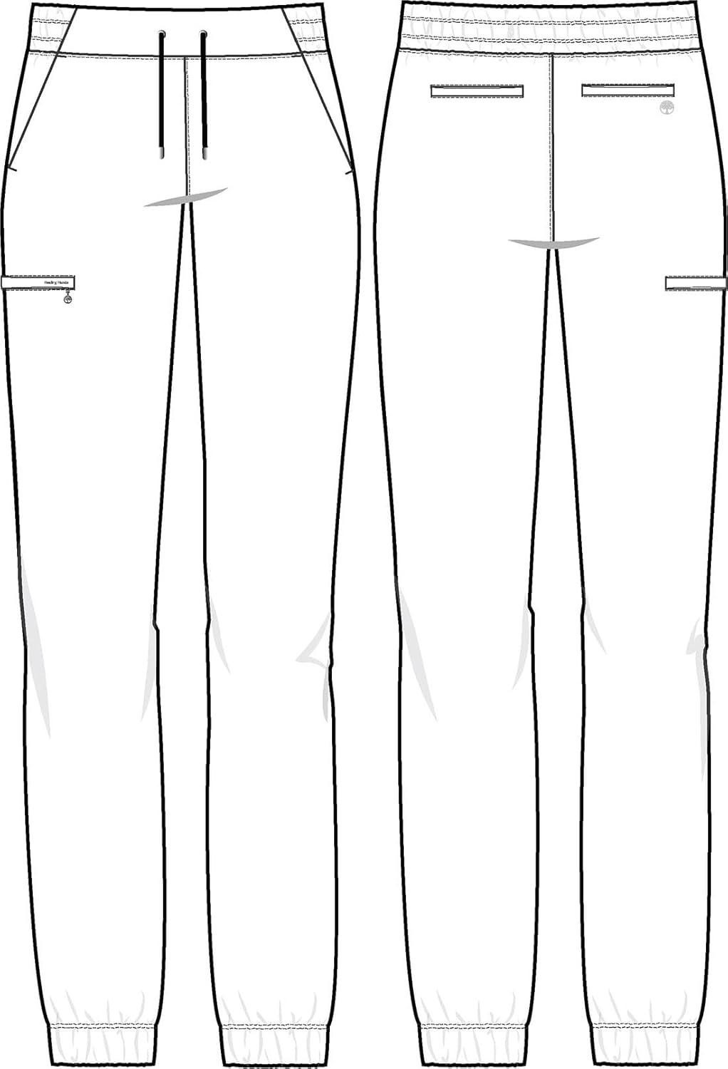 imageHealing Hands Scrubs for Women Jogger Camo Pant Tate 5 Pockets Moisture Wicking Easy Care 360 Stretch Quick Dry 9350Pewter