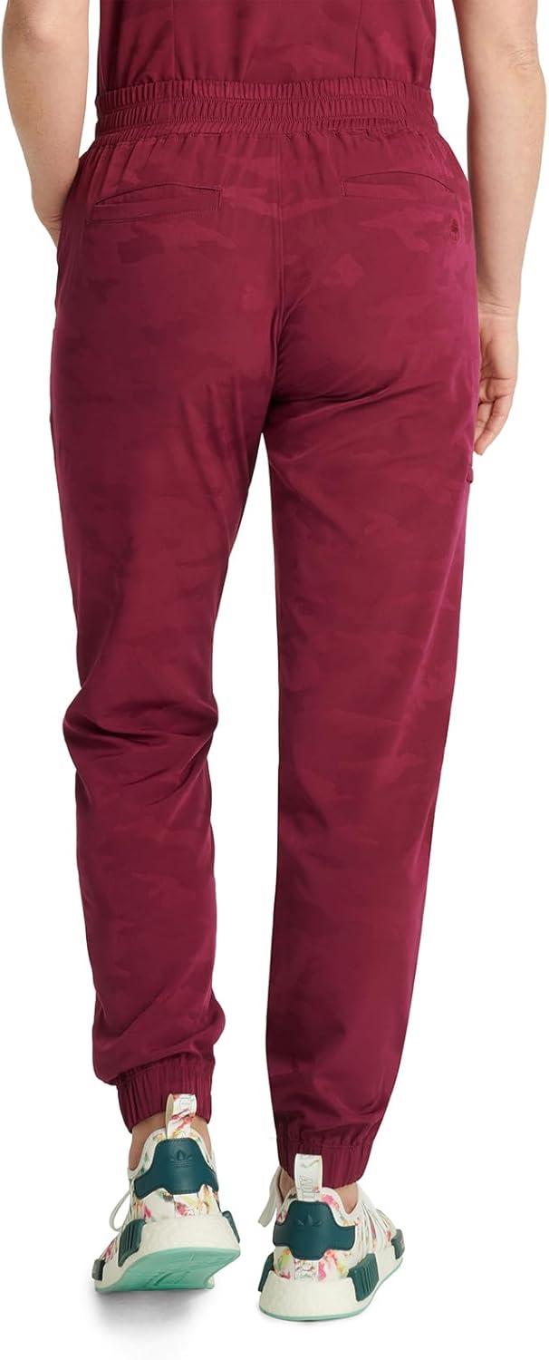 imageHealing Hands Scrubs for Women Jogger Camo Pant Tate 5 Pockets Moisture Wicking Easy Care 360 Stretch Quick Dry 9350Wine
