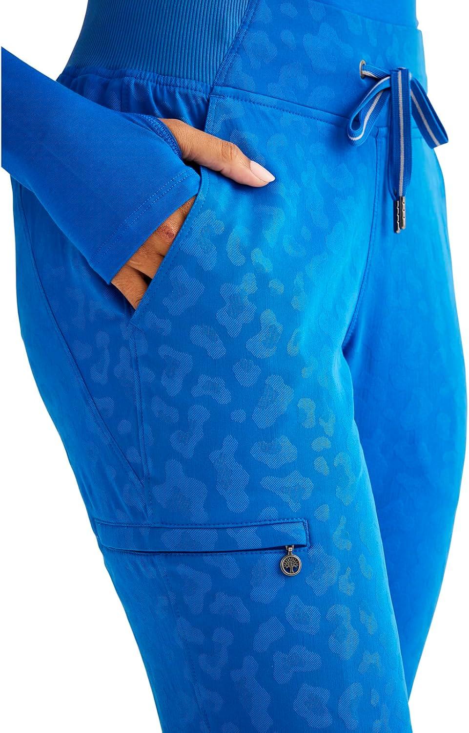 imageHealing Hands Scrubs for Women Jogger Scrub Pant Trinity Bottom with 6 Pockets MidRise Pullon RibKnit Waistband HH003Royal