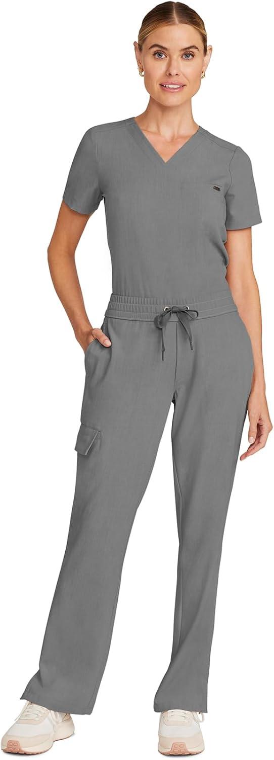imageHealing Hands Scrubs for Women Medical Pant Drawstring Straight Leg Bottoms HH153Heather Ash