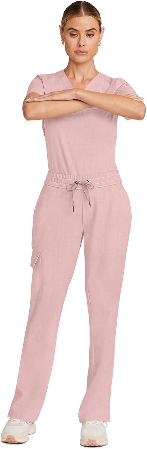 imageHealing Hands Scrubs for Women Medical Pant Drawstring Straight Leg Bottoms HH153Pink Pearl