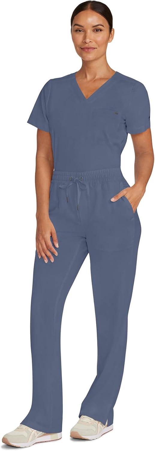 imageHealing Hands Scrubs for Women Medical Pant Drawstring Straight Leg Bottoms HH153Twilight Blue