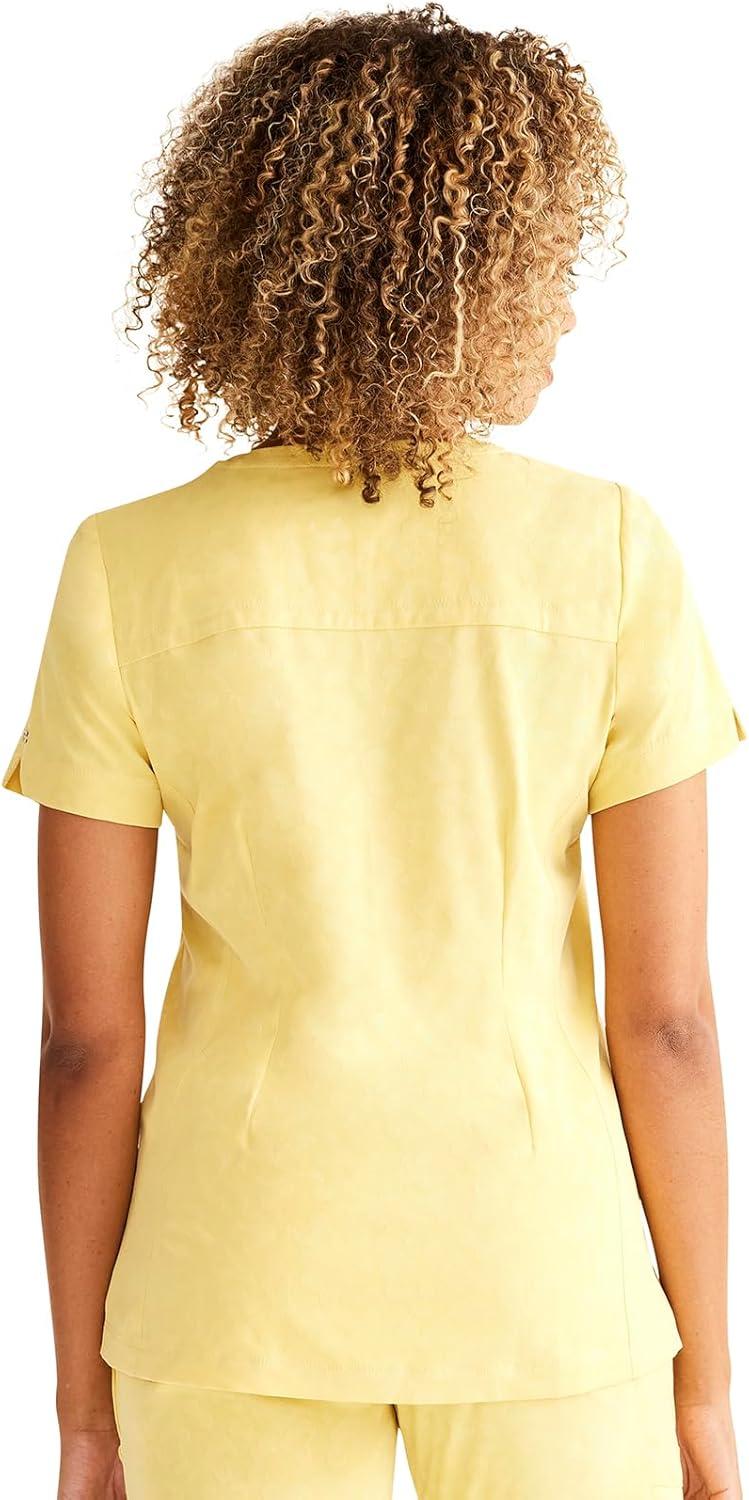 imageHealing Hands Scrubs for Women VNeck Scrub Top Jolie with 2 Zip Pockets Moisture Wicking amp 360 Stretch Fabric HH601Marigold